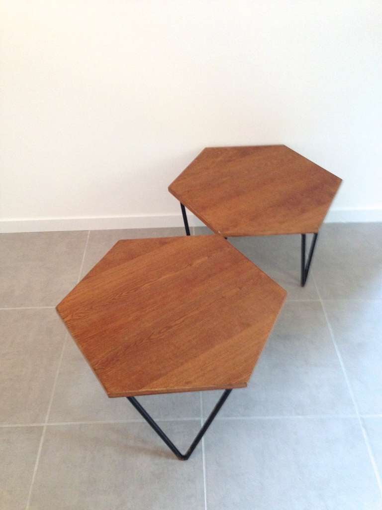 Italian Rare Gio Ponti Pair Of Side Table 1950