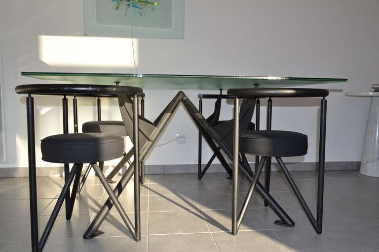 French Philippe Starck Early Set of Table & Chairs For Sale