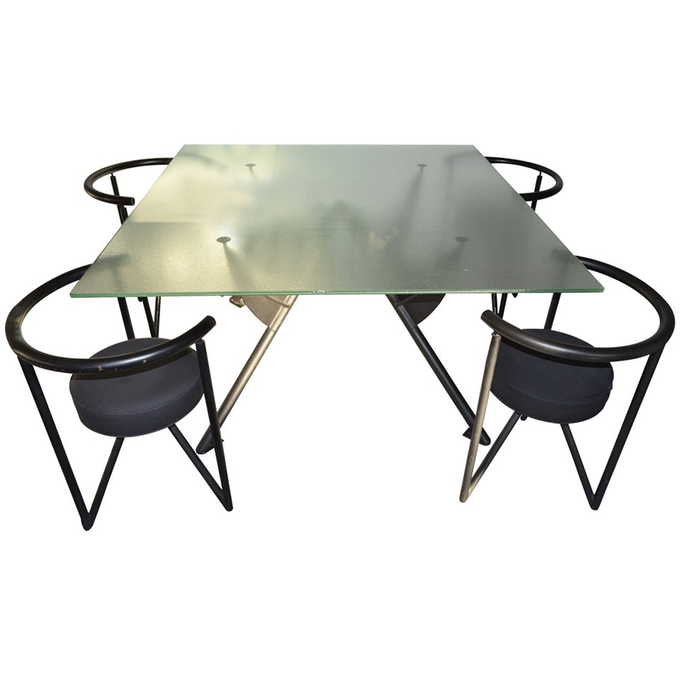 Philippe Starck Early Set of Table & Chairs For Sale