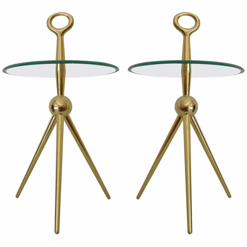Pair Of Sputnik Modern Side Table Circa 1960