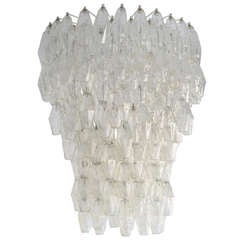 Transparent Cascade Chandelier By Carlo Scarpa For Venini