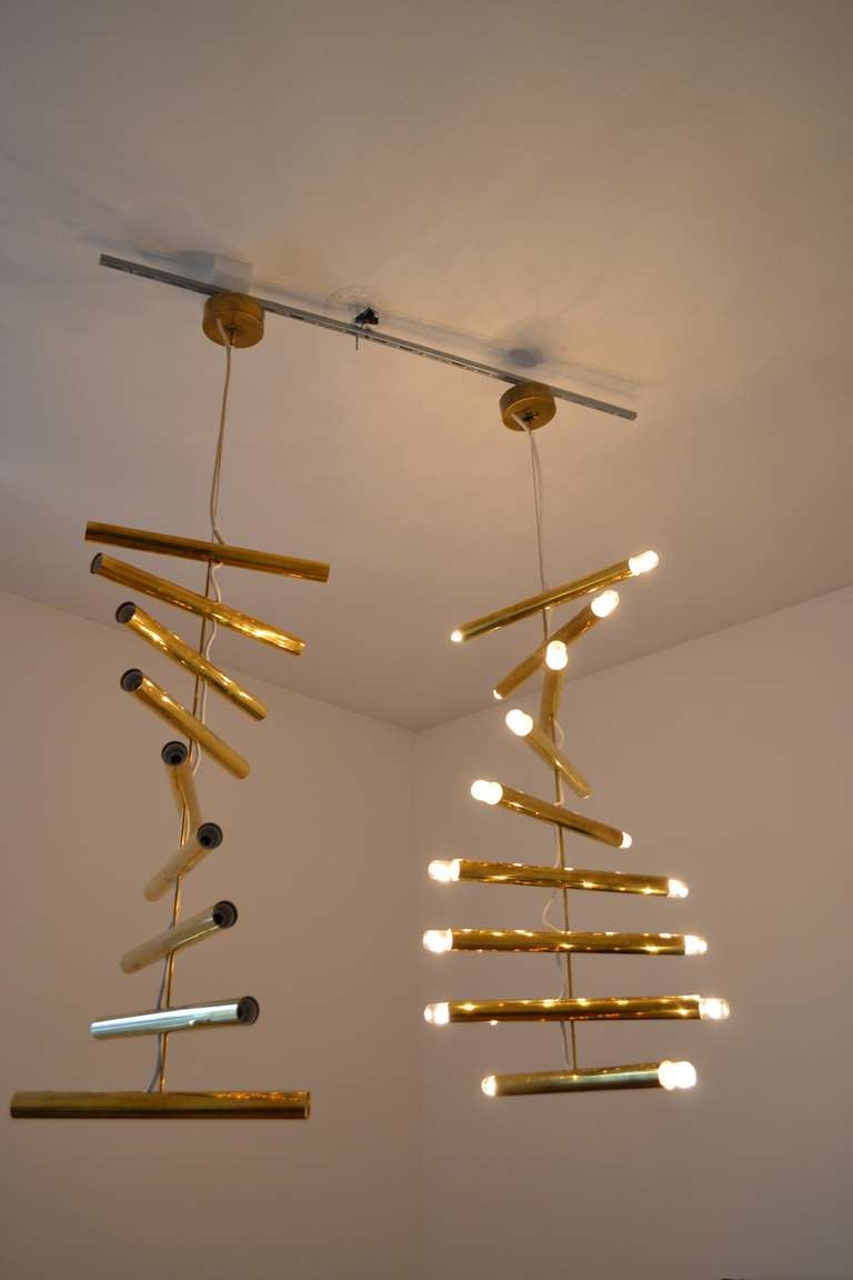 Pair of Giampiero Aloi Chandelier for Lumi Milano In Good Condition For Sale In Fuveau, Provence