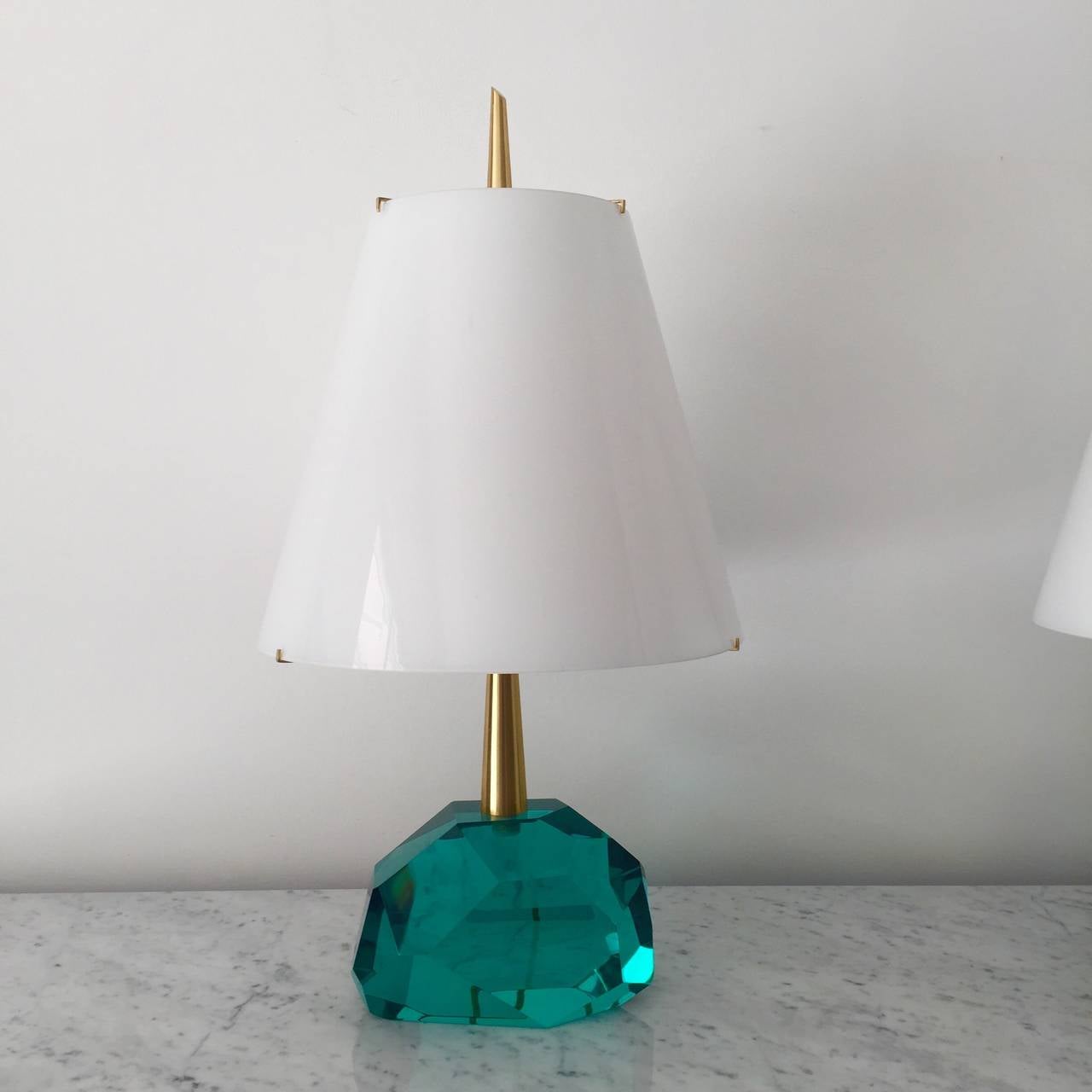 Italian Unique Pair of Table Lamps by Roberto Giulio Rida 