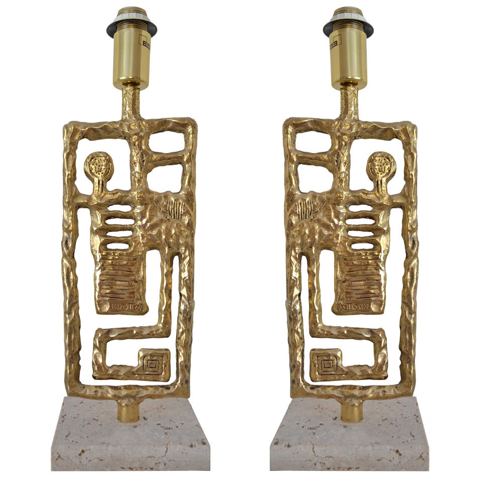 Angelo Brotto Pair of Table Lamps For Sale
