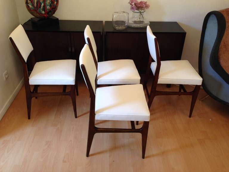 Modern Set Of Four Gio Ponti Chairs For Sale