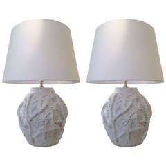 Pair of Emilie Palomba Ceramic Table Lamps