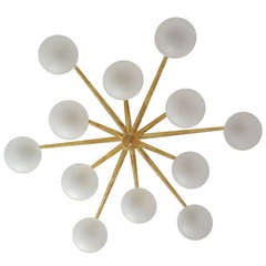 Angelo Lelli Stella Chandelier Manufactured by Arredolucce circa 1950