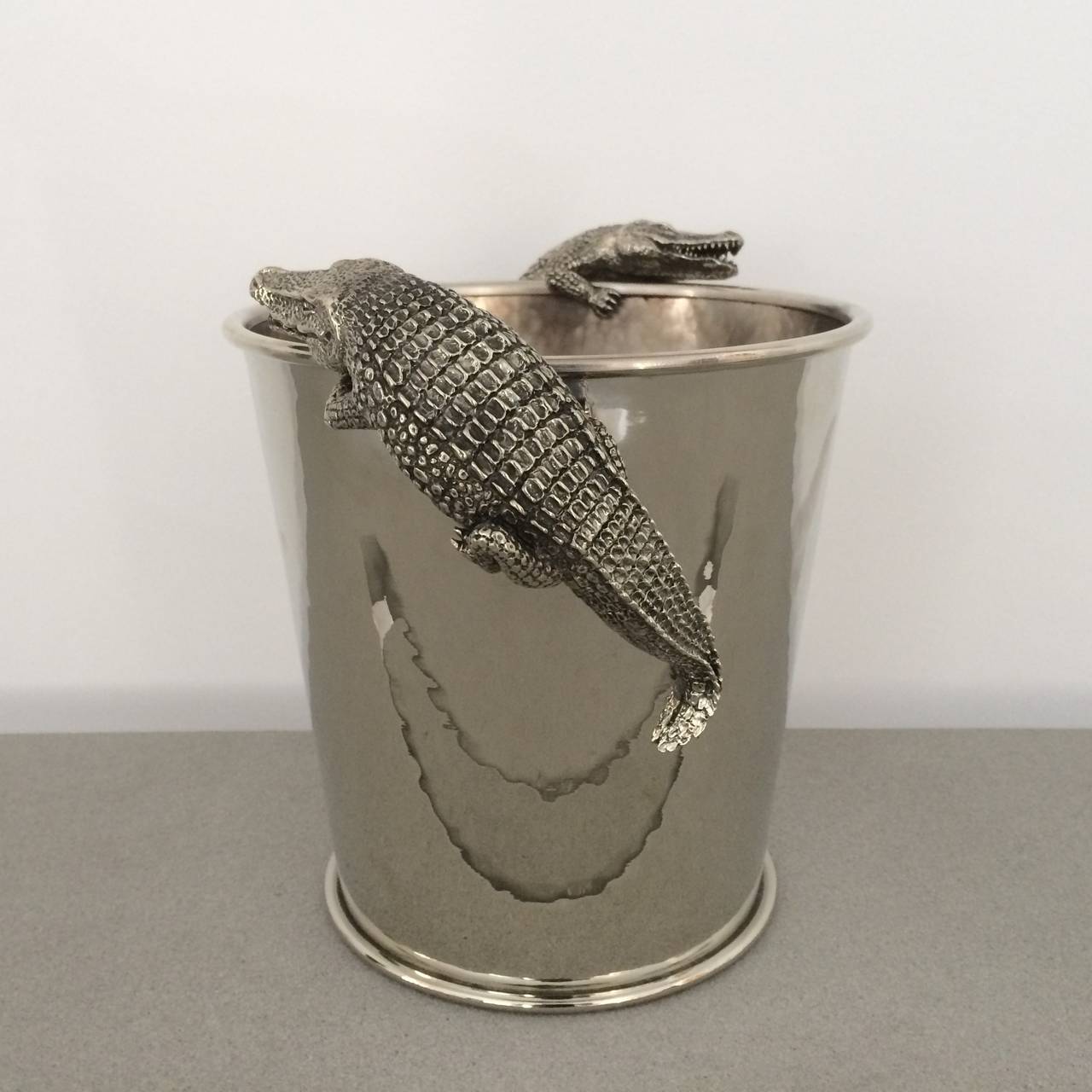 Modern Crocodile Champagne Cooler For Sale