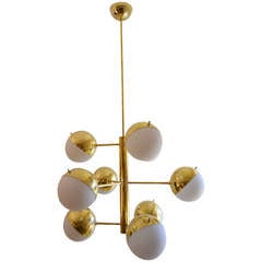A Nine Light Sputnik Chandelier by Stilnovo