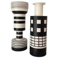 Ettore Sottsass Pair of Ceramic Vases 1959