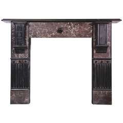 Used Welsh Slate and St. Anne's Rouge Marble Mantel (VIC-Y76)