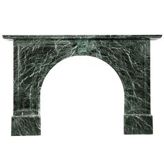 Victorian Arched Verdi Antico Marble Mantel, 'VIC-ZA76'
