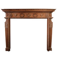 18th Century Georgian English Pine Mantel