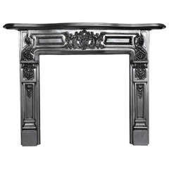 Victorian Cast Iron Mantel with Serpentine Shelf (CAST-ZD19)