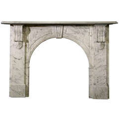 Victorian Arched Carrara Marble Mantel