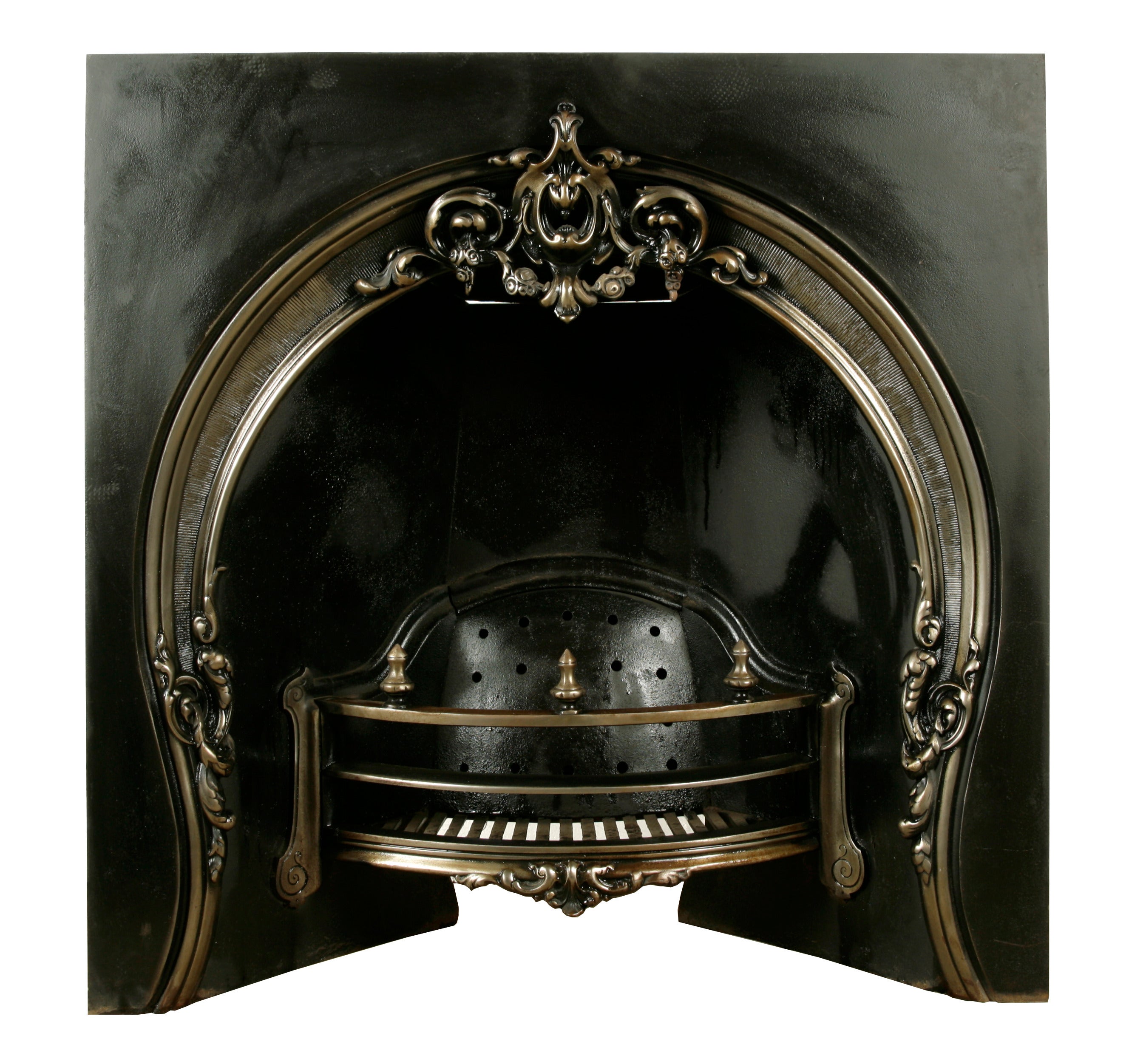 Early Victorian Cameo Cast Iron Register Grate, circa 1840, Cast-ZA33