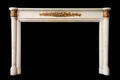 19th century Louis XVI French mantel with ormulu detailing (FR-ZD52)