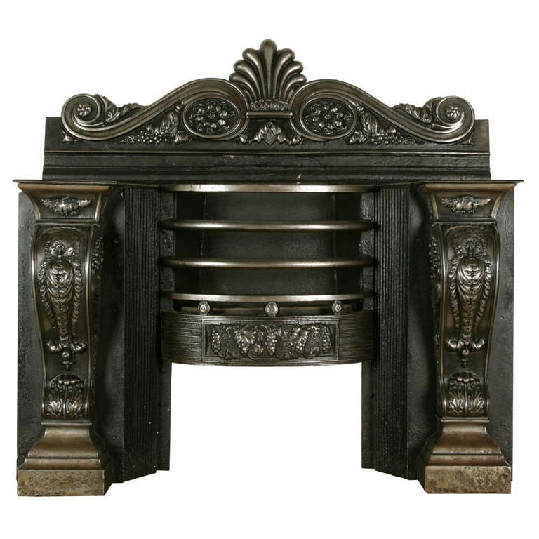 Cast Iron Regency Half Hob Grate, circa 1800, 'CAST-ZA26'