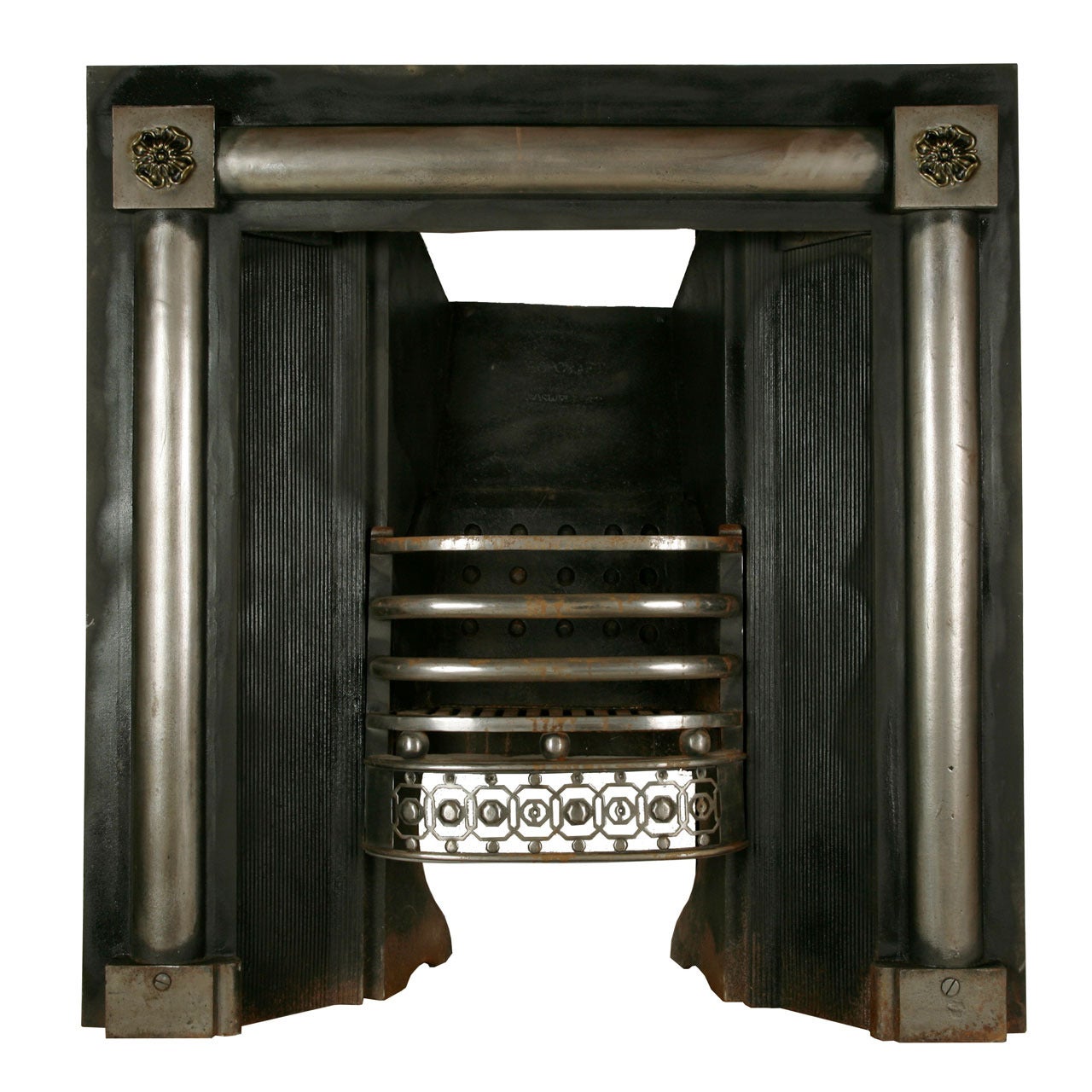 Cast Iron Regency Grate with Rosettes in the Capitals 'CAST-ZA-29'