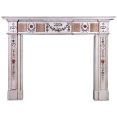 18th Century Vibrantly Colored Irish Chimney Piece 12