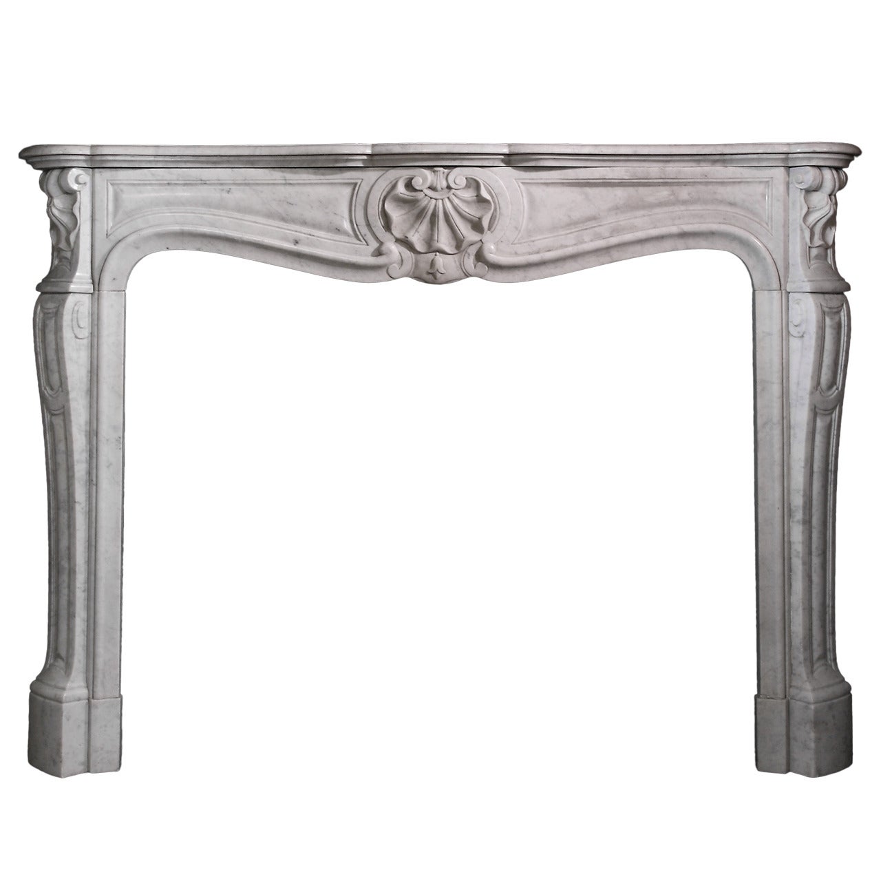 19th Century Louis XV Marble Mantle (FR-Z91)