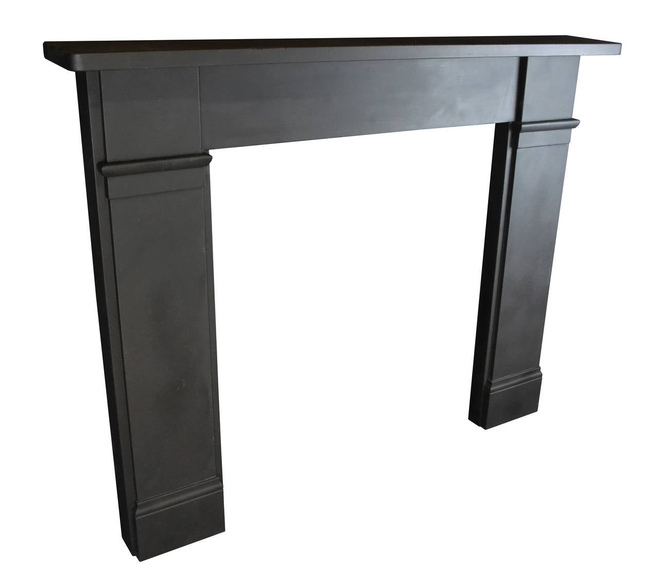 Late Victorian Welsh slate mantel.
Opening Dimensions: 34” W x 36” H