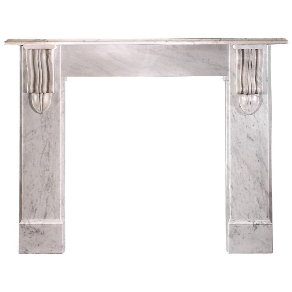 19th Century Carrara Marble Mantel ‘VIC-ZB76’