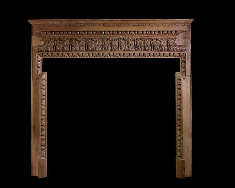 Pine Mantel with Egg & Dart Moulding (VIC-V65)