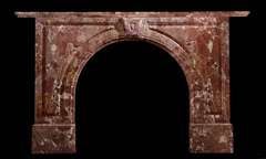 Used c.1850 Brecciated Victorian Marble Arched Mantel (VIC-ZA77)
