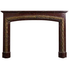 Louis XVI Rouge Griotte Marble Mantel 'FR-NY53' 8