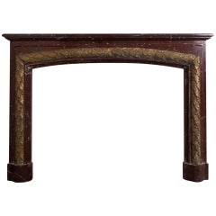 Louis XVI Rouge Griotte Marble Mantel 'FR-NY53'