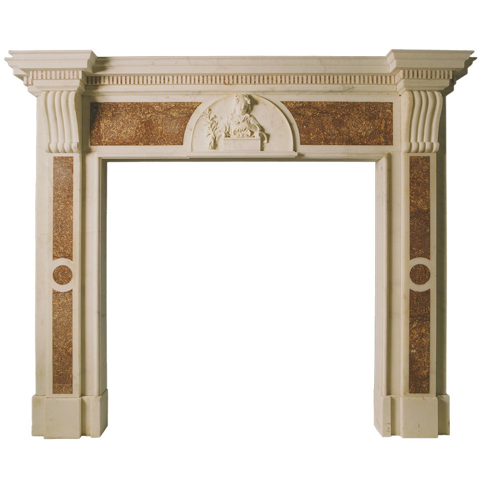 Late 18th Century Statuary Marble Mantel For Sale