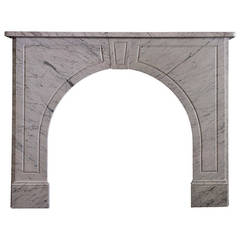 Used Victorian Arch Carrara Marble Mantel (VIC-ZC69)