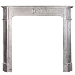 Late 19th century French Carrara Marble Mantel (FR-Z35)