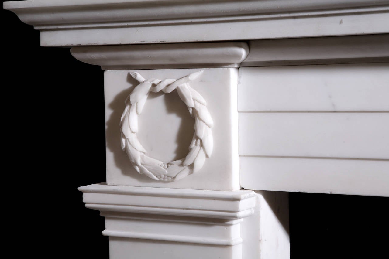 Mid-19th Century Early 19th Century Regency Mantle in Statuary Marble
