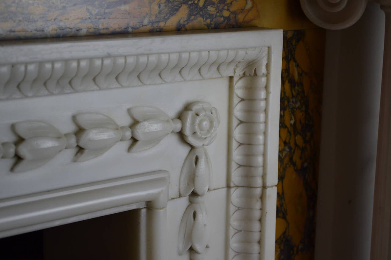 Marble 18th Century Irish Chimneypiece For Sale