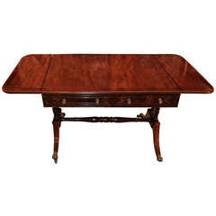 English Regency, Drop Leaf Sofa Table/writing Table