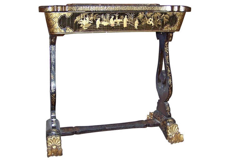 Chinese Lacquer Sewing Table
