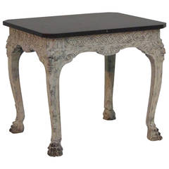 19th Century Swedish Table with Fossil Marble Top
