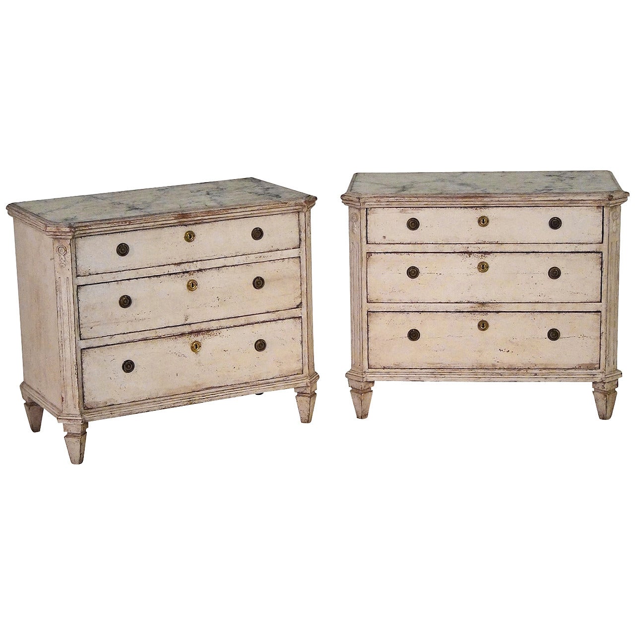 Pair of Late Gustavian Chests