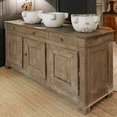 19th Century French Bleached Oak Buffet 19th Century French Bleached Oak Buffet