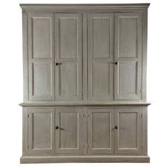 19th Century English Painted Housekeepers Cupboard