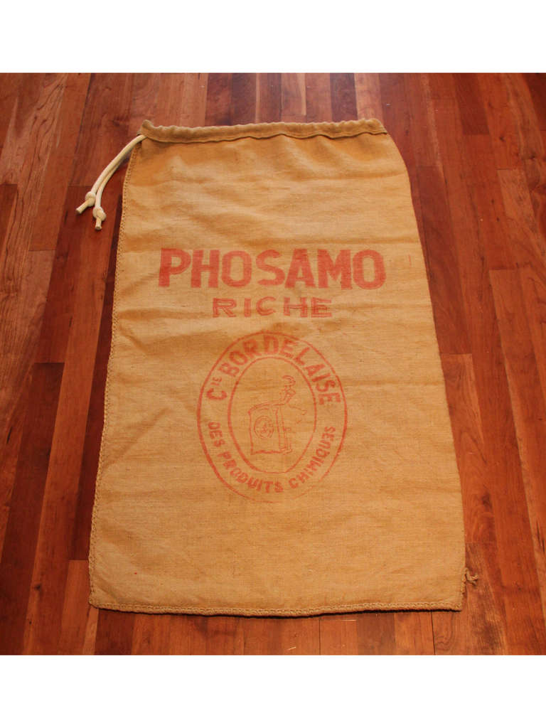 French Grain Sack Laundry Bag