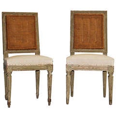Antique Pair of 18th Century French Louis XVI Chairs