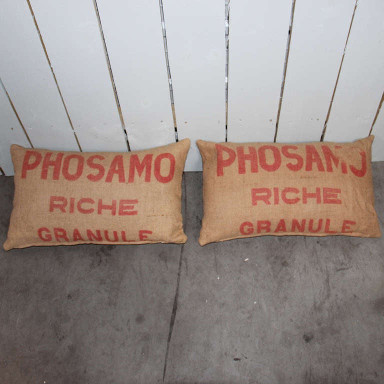 French Grain Sack Pillows