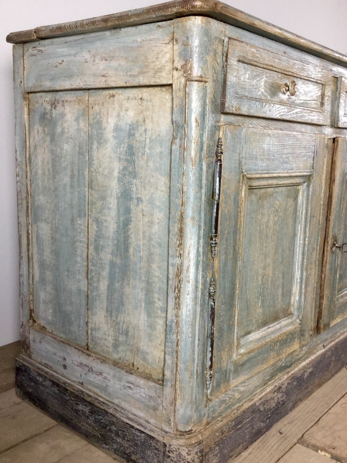 19th Century French Painted Oak Buffet 3