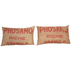 Vintage French Grain Sack Pillows