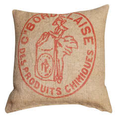 Vintage French Grain Sack Pillow
