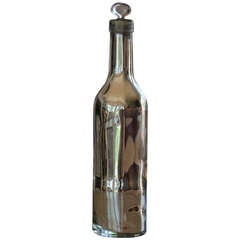 Vintage French Mercury Glass Bottle