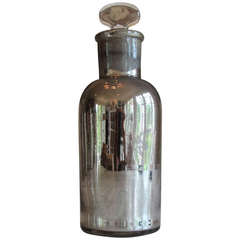 French Mercury Glass Bottle - 7